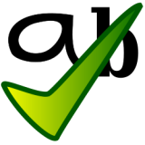 Letras con un tic de verificación.