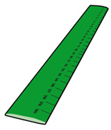 Dibujo de una regla de medir.