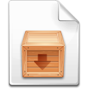 Ilustración de una cajón marrón con una flecha hacia abajo