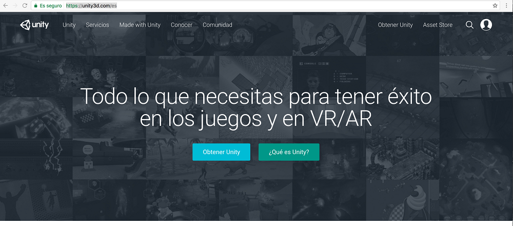 Web oficial del proyecto Unity.