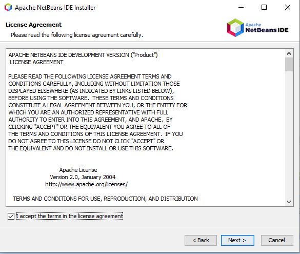 Proceso de instalación de Netbean