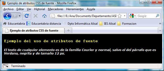Previsualización del código HTML