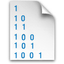 Hoja con símbolos binarios.