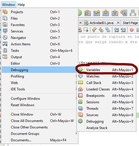 Imagen que muestra como hacer que aparezca la ventana de 