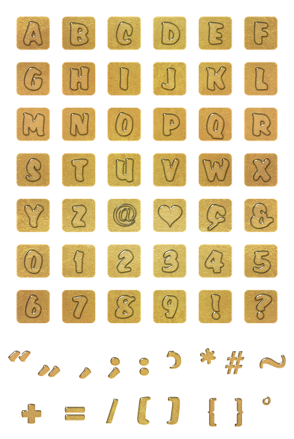 Letras, dígitos y caracteres especiales