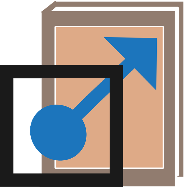 Icono de una flecha hacia un libro