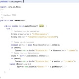 Imagen del código Java para crear carpetas.