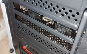 Puertos HDMI y DisplayPort en la tarjeta gráfica