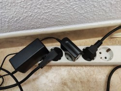 Cables de alimentación conectados