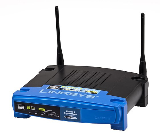 Un router doméstico Linksys WRT54G.