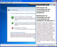 Captura_40. Ventana de ayuda sobre ala declaración de privacidad para las características de de instalación de Windows 7.