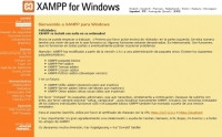 Pantalla de instalación/configuración del servidor Apache con Xampp en Windows.