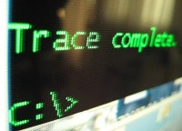 Muestra en pantalla el mensaje final de la orden tracert. 