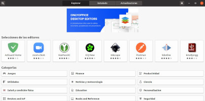 Captura de la herramienta Ubuntu Software